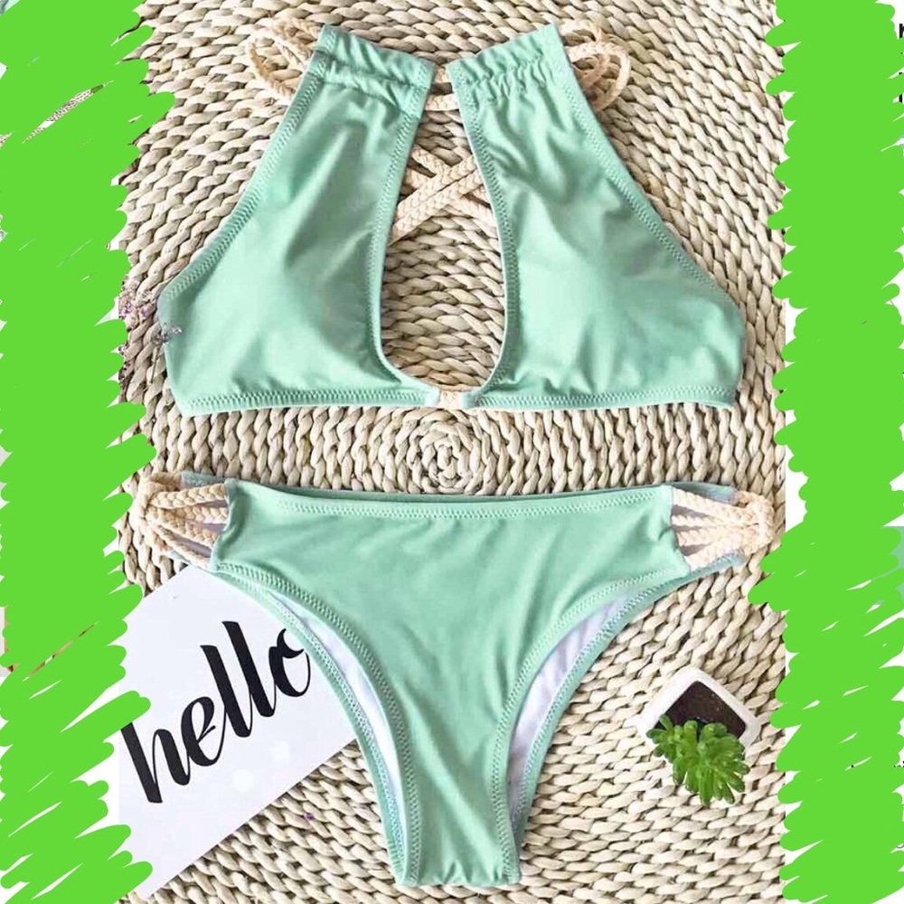 Cupshe Peppermint Wind Bikini Set